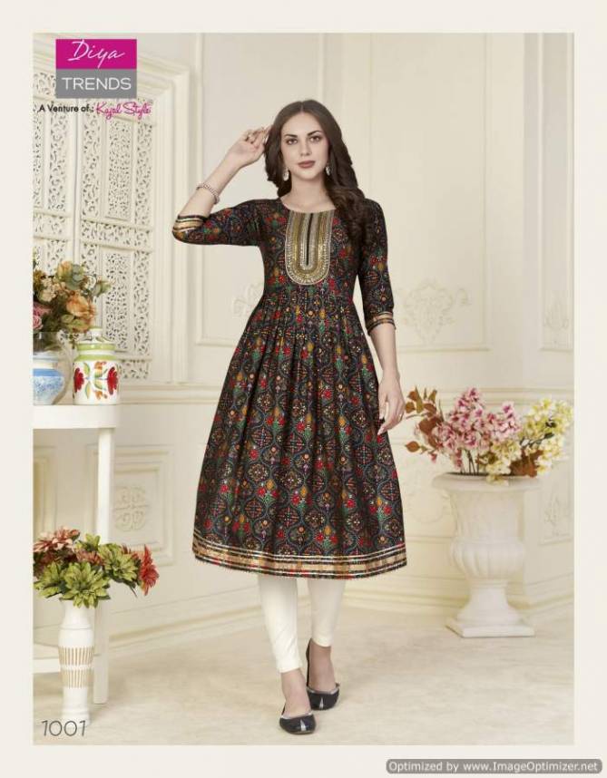 Fashion Samora 1 Heavy Rayon Ethnic Wear Embroidery Kurti With Pant Collection